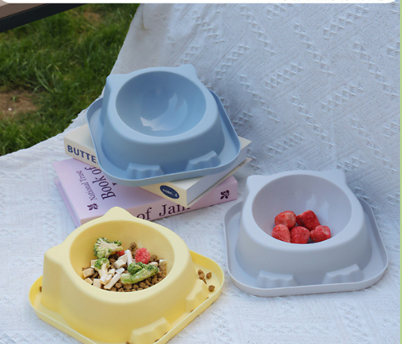 宠物陶瓷慢食碗 - 防滑底座设计