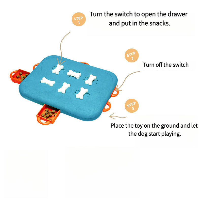 Advanced multi-layer slider dog puzzle feeder toy