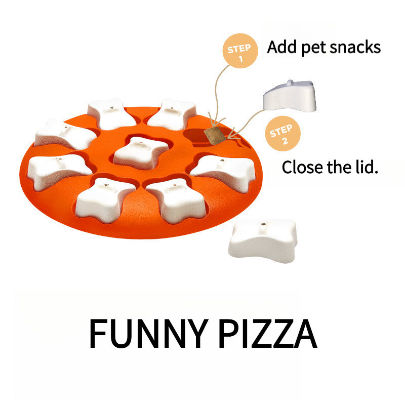 Advanced multi-layer slider dog puzzle feeder toy