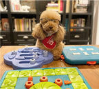 Advanced multi-layer slider dog puzzle feeder toy