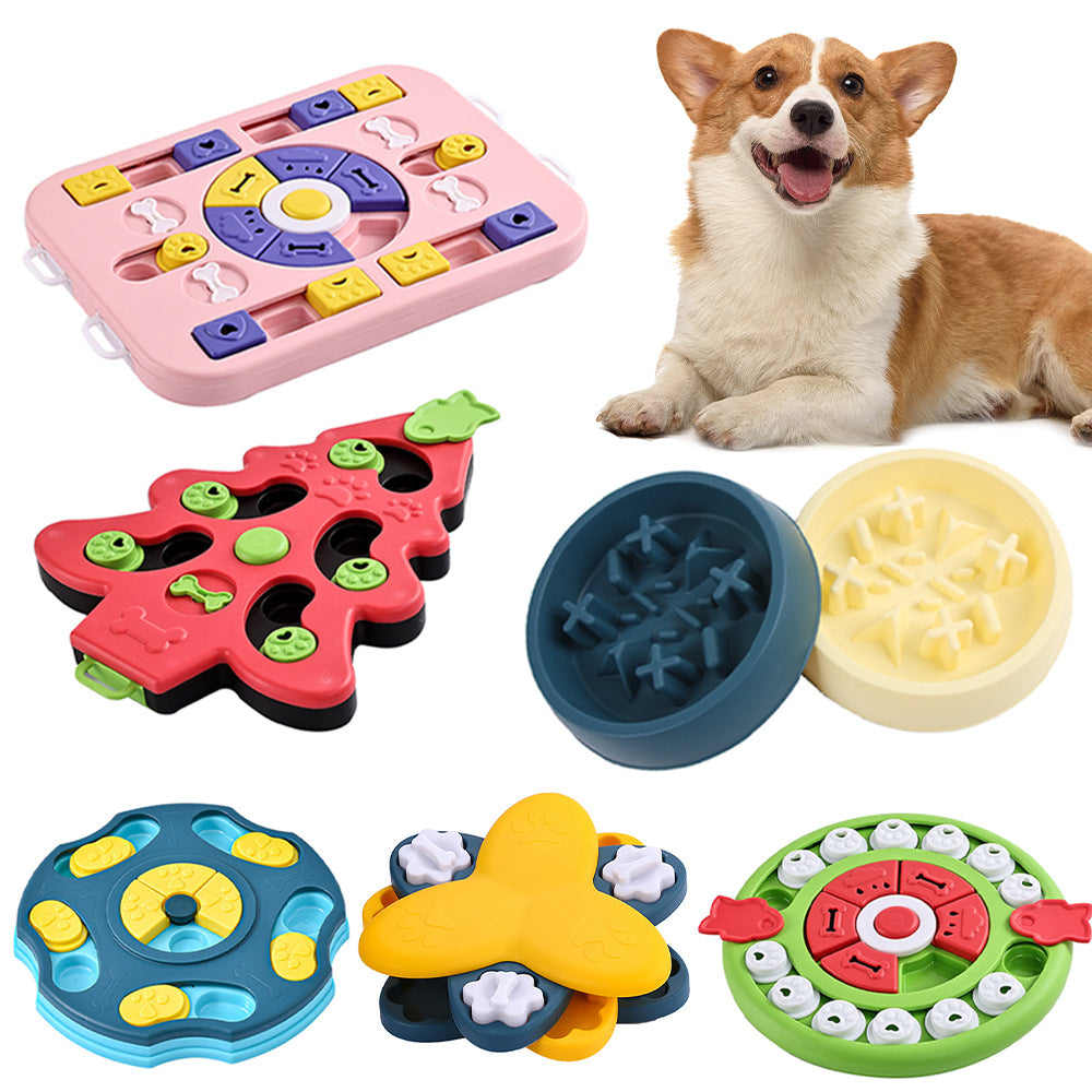Dog brain teaser puzzle for training memory, sequencing, and fine motor control skills
