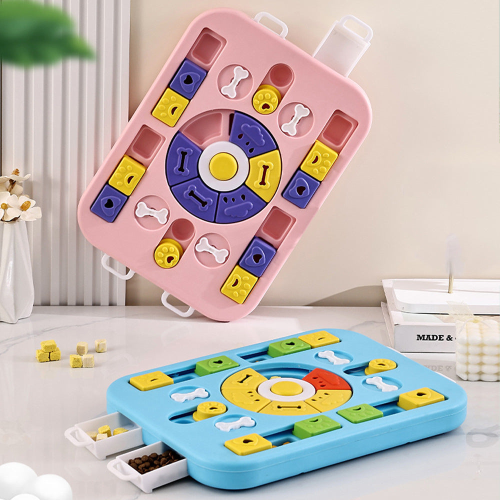 Dog brain teaser puzzle for training memory, sequencing, and fine motor control skills