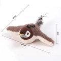 Electronic sparrow cat toy with realistic chirping sounds and mechanical wing flapping