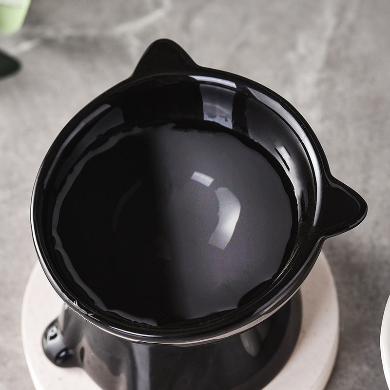 Non-slip ceramic slow feeder bowl with minimalist design for mess-free pet meals