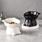 Non-slip ceramic slow feeder bowl with minimalist design for mess-free pet meals