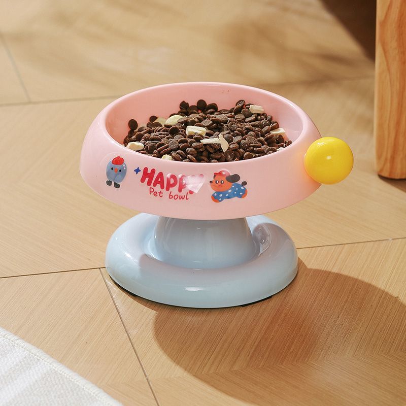 Ceramic slow feeder bowl with stable base and elegant raised profile for cats and small dogs