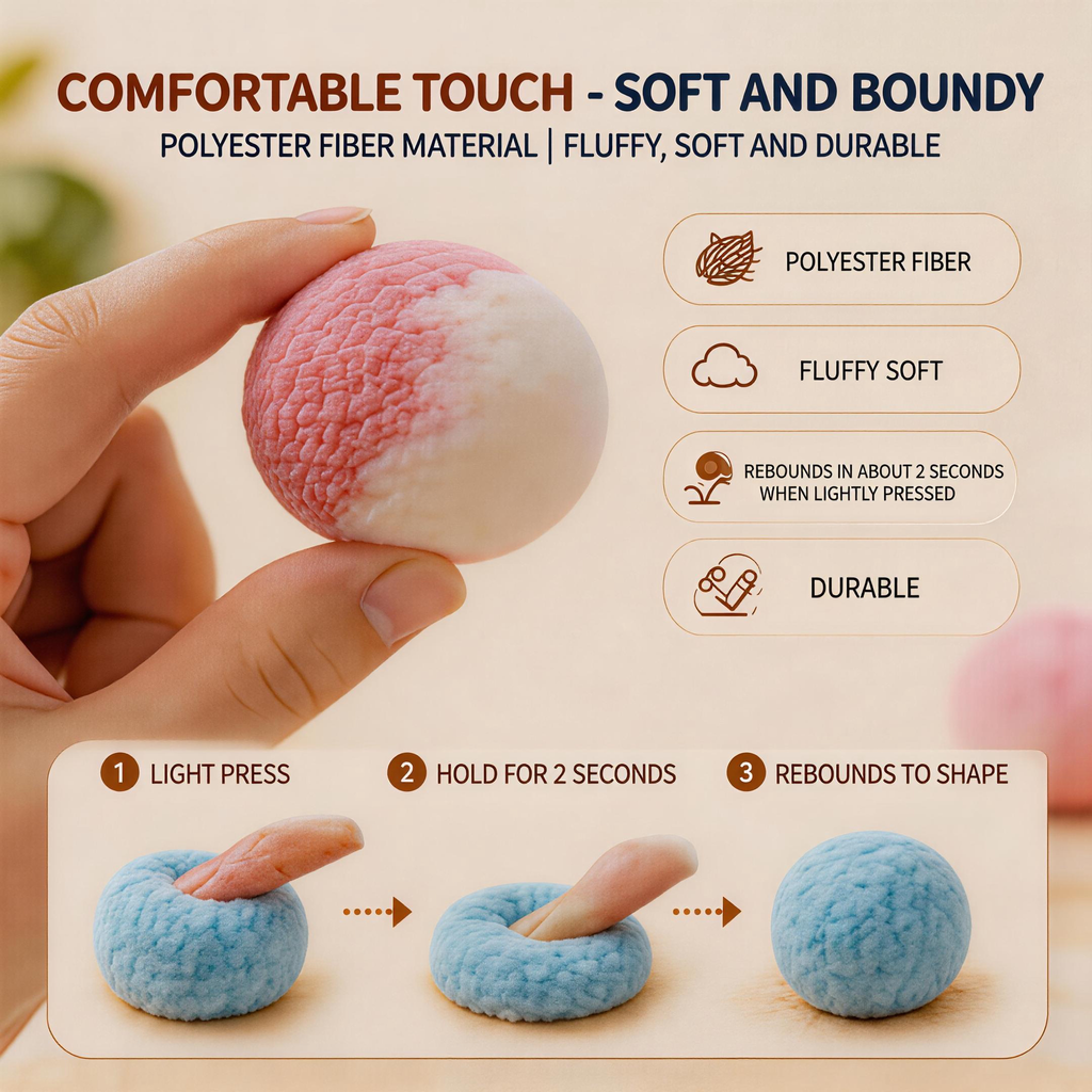 Quiet plush ball