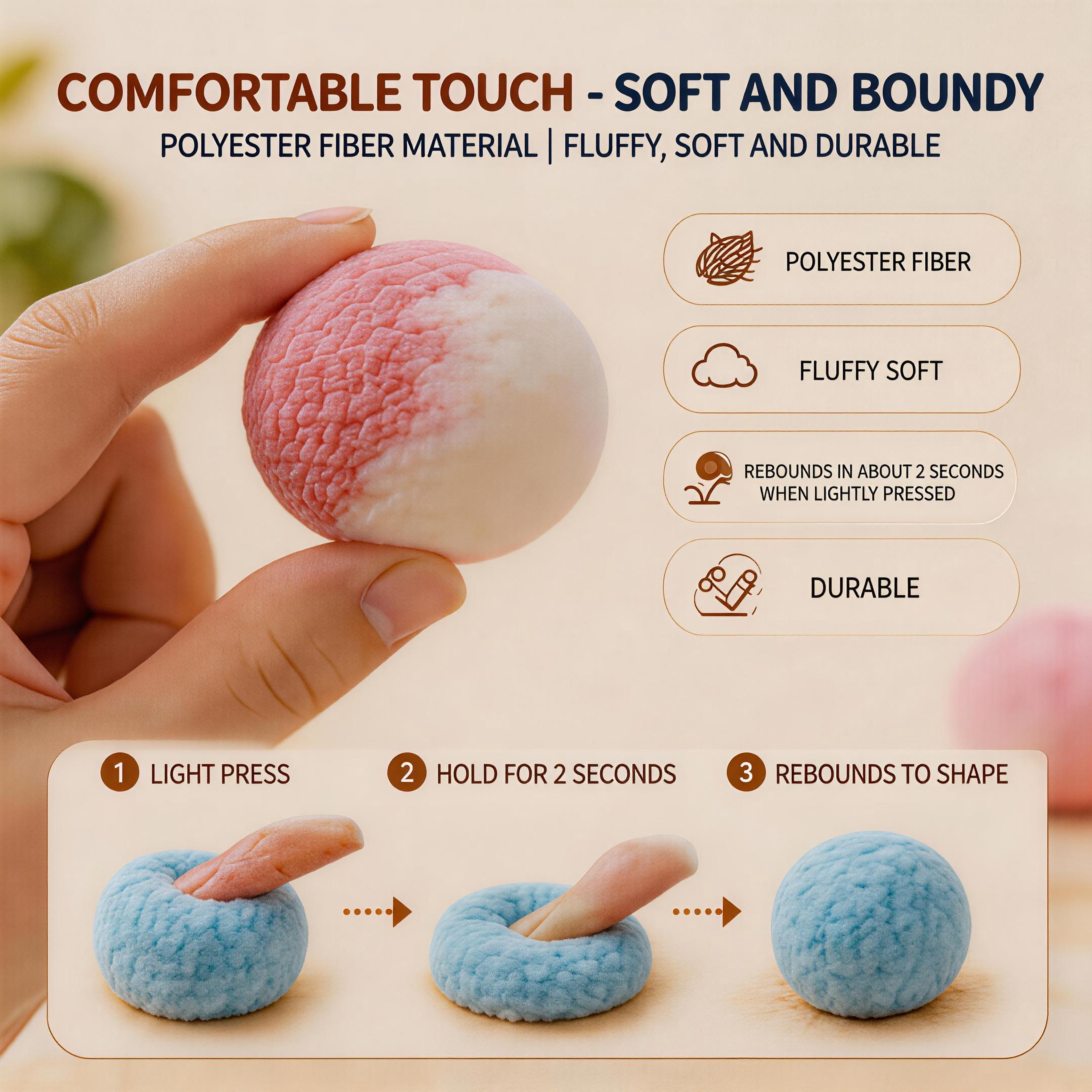 Quiet plush ball