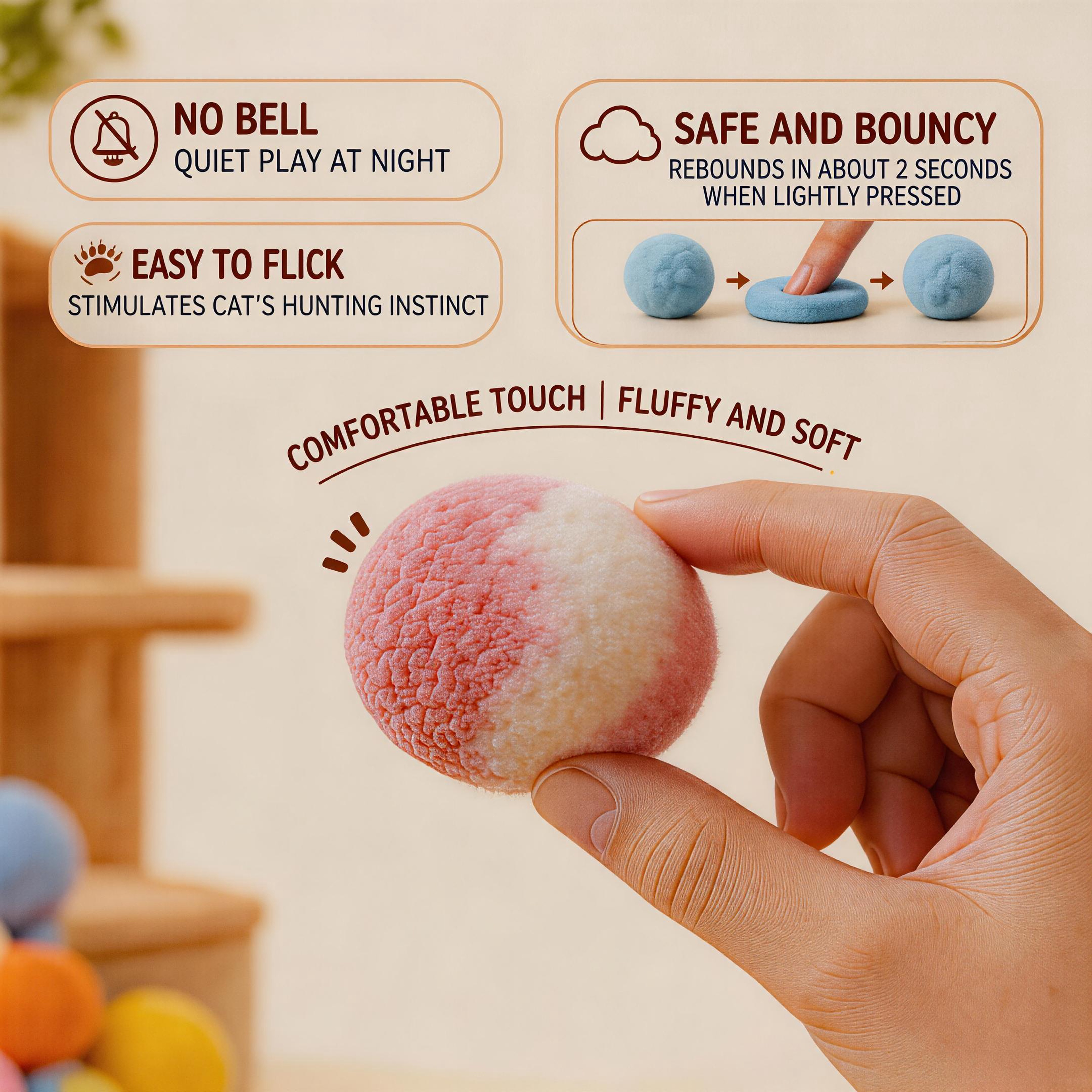 Quiet plush ball