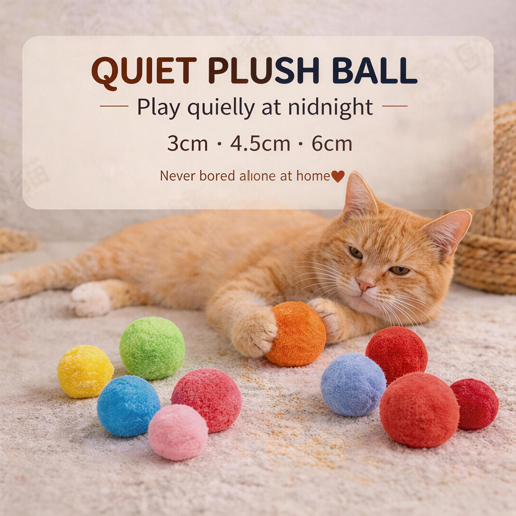 Quiet plush ball
