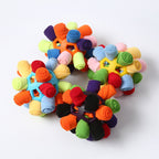 Interactive dog snuffle ball toy for foraging and mental stimulation with soft fleece