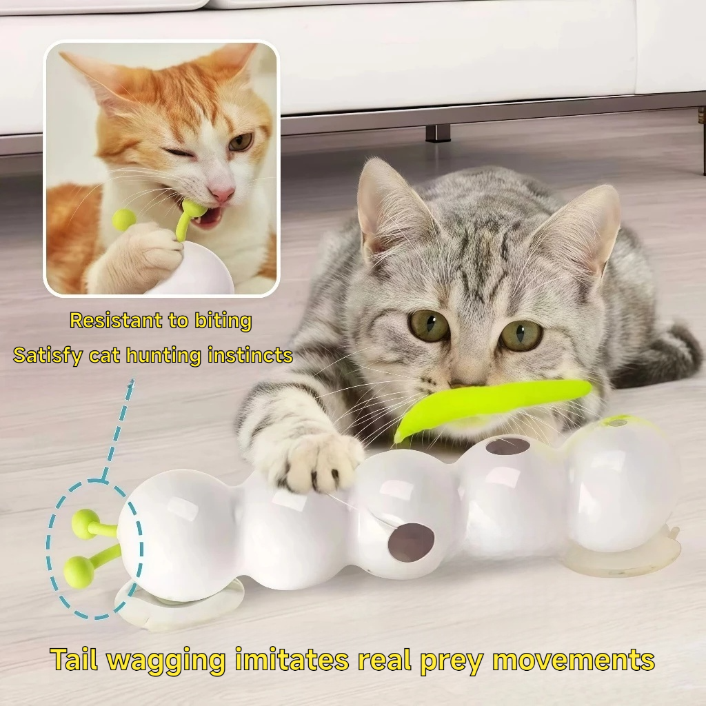 Caterpillar cat toy