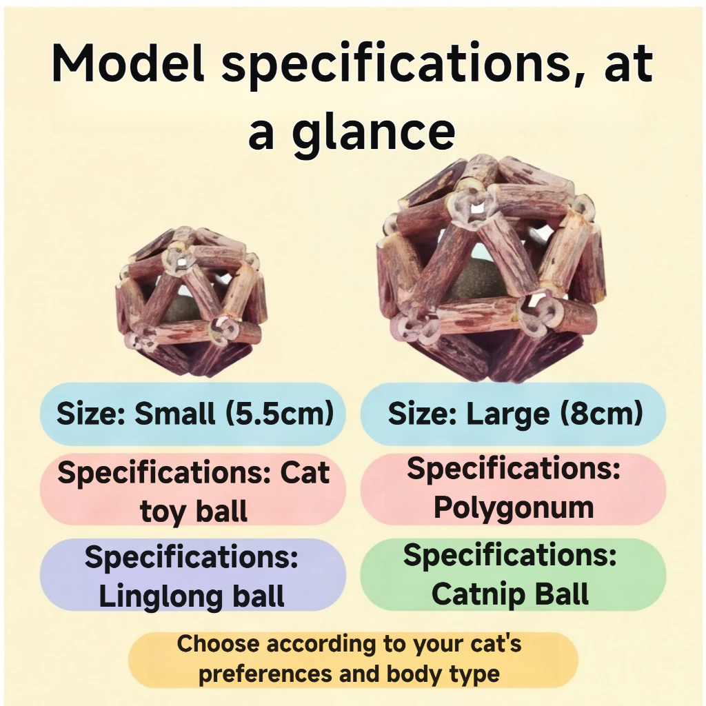 Polyonum wood cat ball