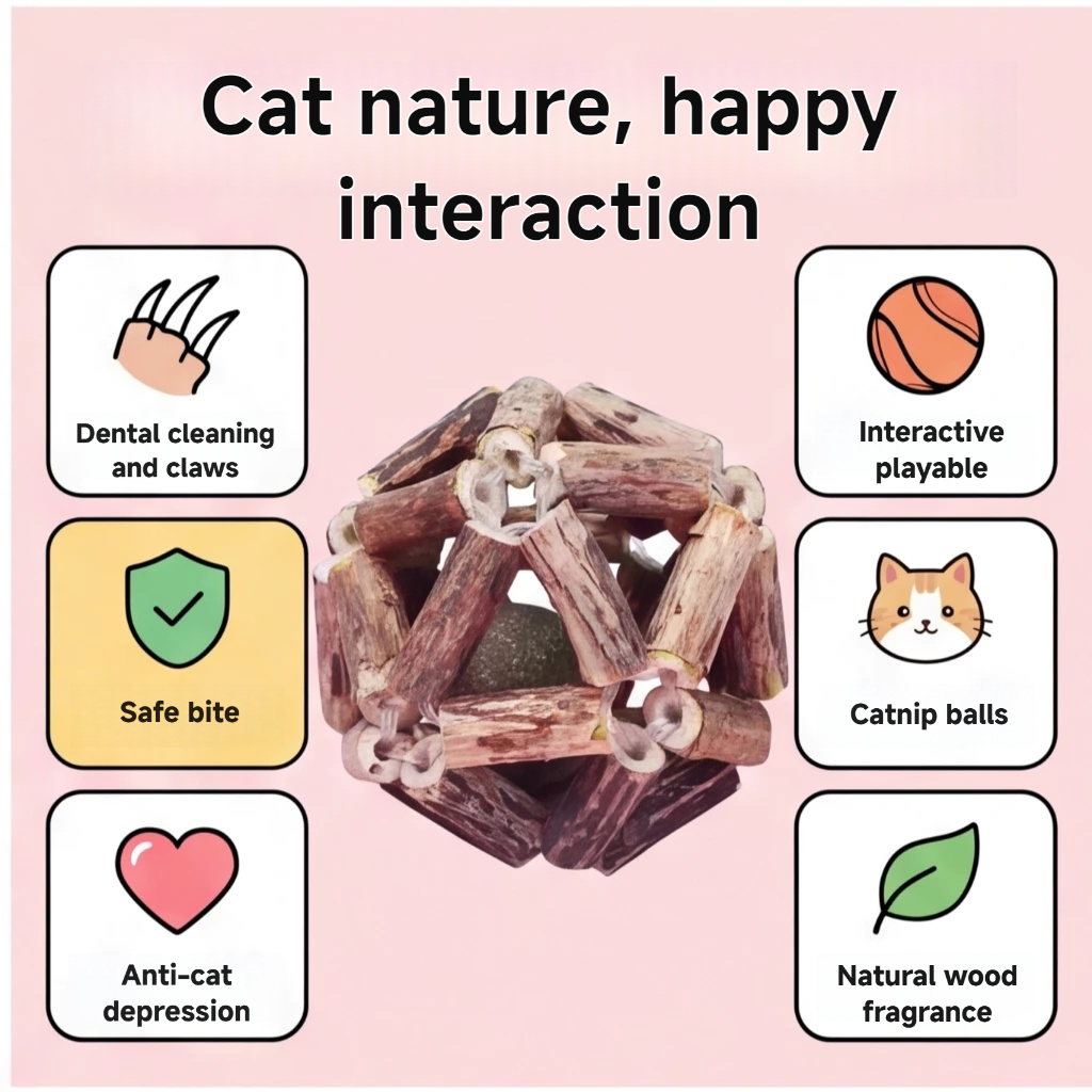 Polyonum wood cat ball