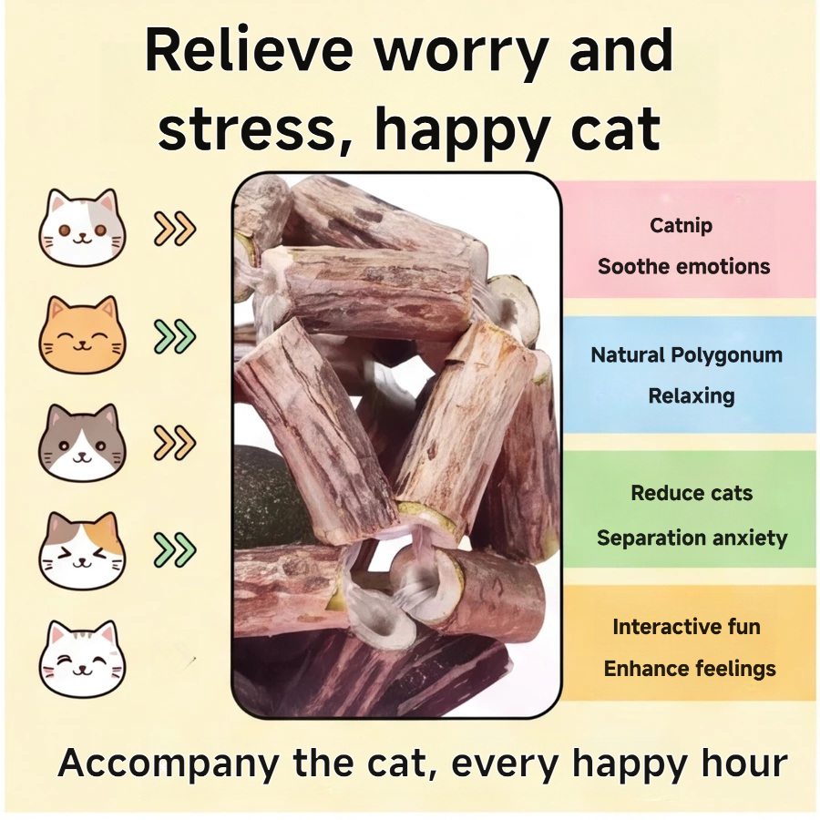 Polyonum wood cat ball