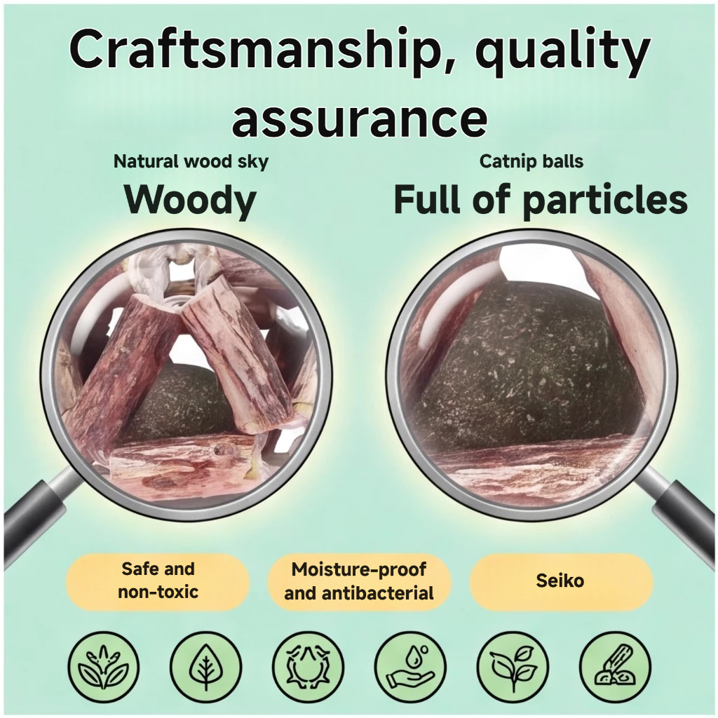 Polyonum wood cat ball